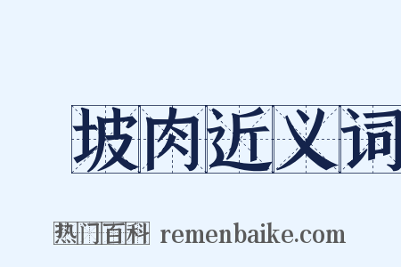 東坡肉近义词是什么意思的图片